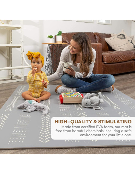 Alfombra de Juego para Bebés Master 182.88x121.92 cm Gris