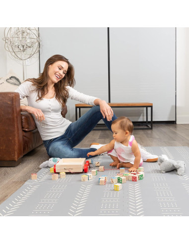 Alfombra de Juego para Bebés Master 182.88x121.92 cm Gris