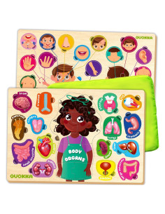 Rompecabezas de Madera QUOKKA Cuerpo Humano 18+ Meses