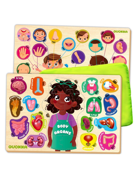 Rompecabezas de Madera QUOKKA Cuerpo Humano 18+ Meses