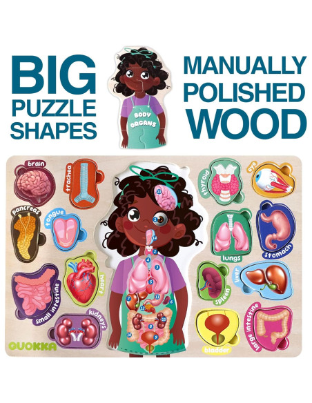 Rompecabezas de Madera QUOKKA Cuerpo Humano 18+ Meses