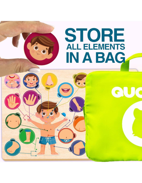 Rompecabezas de Madera QUOKKA Cuerpo Humano 18+ Meses