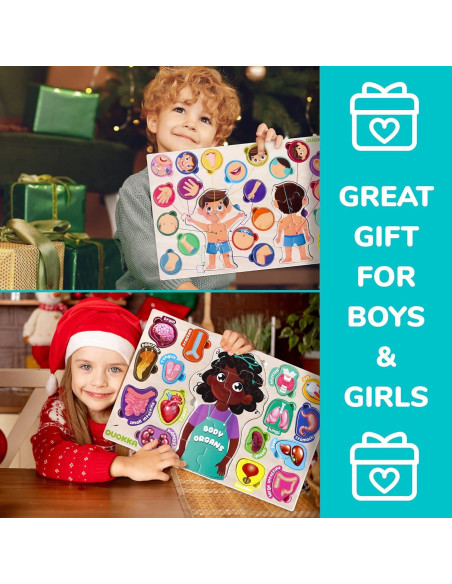 Rompecabezas de Madera QUOKKA Cuerpo Humano 18+ Meses