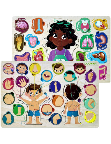Rompecabezas de Madera QUOKKA Cuerpo Humano 18+ Meses