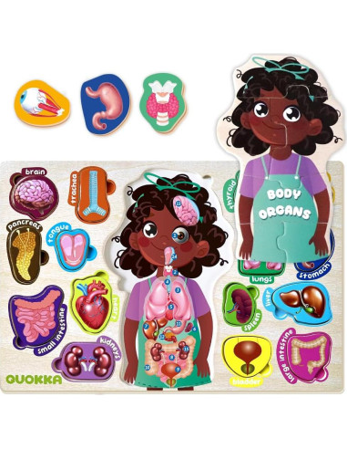 Rompecabezas de Madera QUOKKA Cuerpo Humano 18+ Meses