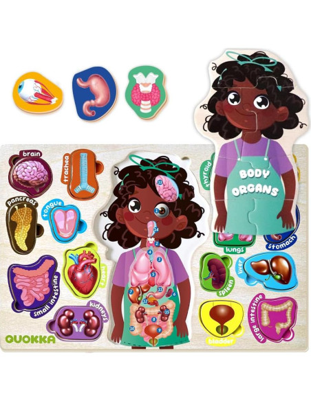 Rompecabezas de Madera QUOKKA Cuerpo Humano 18+ Meses