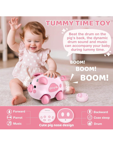 Juguete Musical Cerdito LACCHOUFEE para Bebés 6-18 Meses