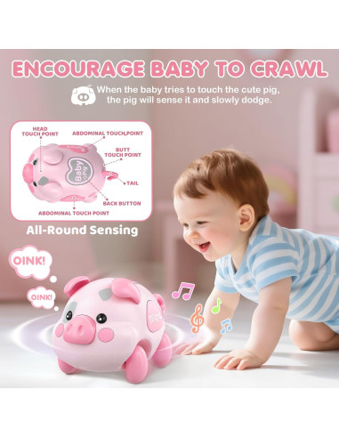 Juguete Musical Cerdito LACCHOUFEE para Bebés 6-18 Meses