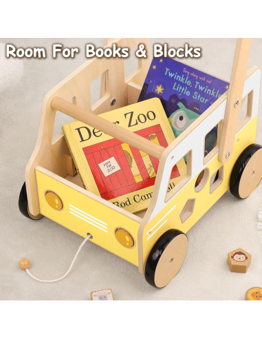 Andador de Bebé de Madera Pillowhale - Juguete de Actividad