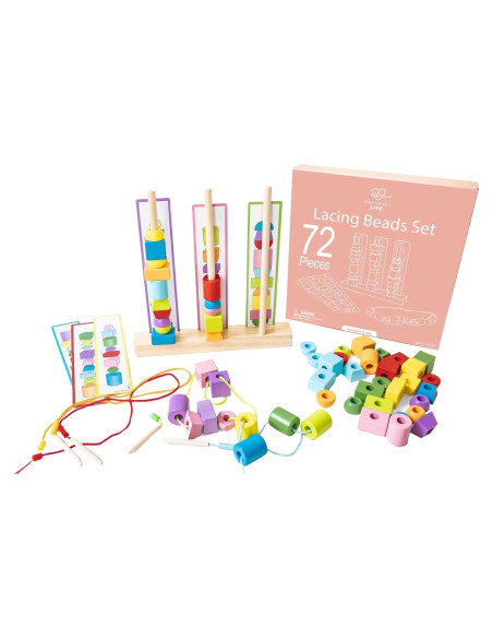 Set de Cuentas para Enhebrar Montessori y Yo - 54 Piezas