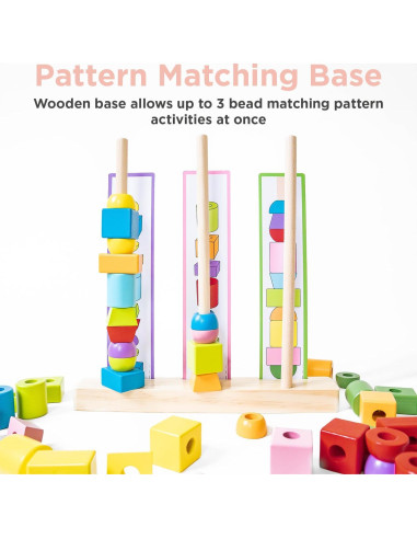 Set de Cuentas para Enhebrar Montessori y Yo - 54 Piezas