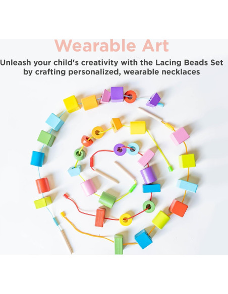 Set de Cuentas para Enhebrar Montessori y Yo - 54 Piezas