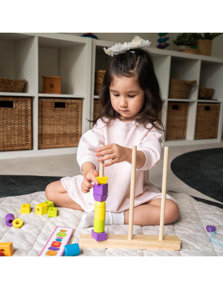 Set de Cuentas para Enhebrar Montessori y Yo - 54 Piezas