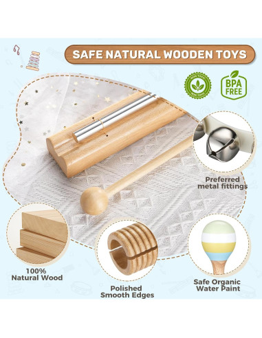 Conjunto de Instrumentos Musicales POGOLAB para Niños 1-3 Años