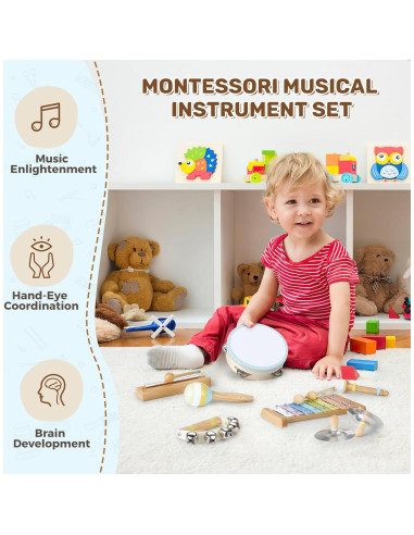 Conjunto de Instrumentos Musicales POGOLAB para Niños 1-3 Años
