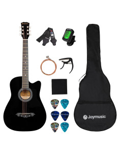 Guitarra acústica Joymusic JG-38C BK 96.5 cm negra para principiantes