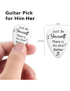 Pua de guitarra Melix Home acero inoxidable 3.2cm con cita 2