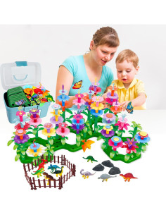 Set de Juguetes de Construcción Leetous Jardín de Dinosaurios 167 PCS 2