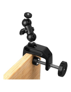 Soporte de cámara WANBY con abrazadera doble y rosca 1/4"-3/8"