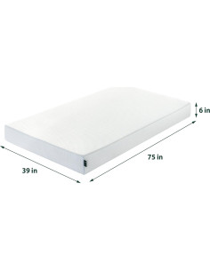 Colchón ZINUS Espuma Viscoelástica 15 cm Té Verde Individual 2