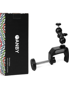 Soporte de cámara WANBY con abrazadera doble y rosca 1/4"-3/8" 2