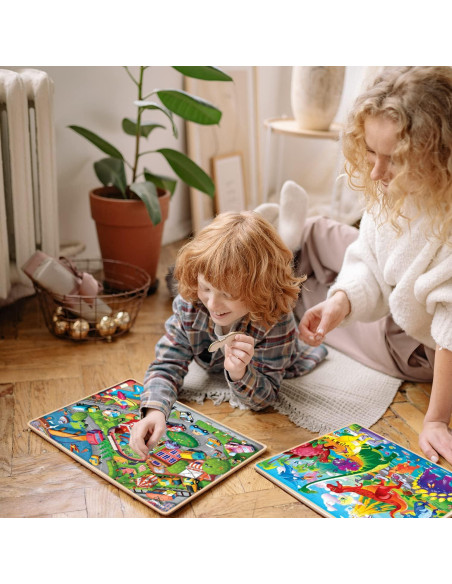 Puzzles de Madera Quokka 4 en 1 para Niños 3-10 Años Puzzles de Madera Quokka 4 en 1 para Niños 3-10 Años