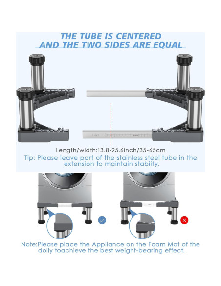 Soporte Ajustable para Mini Nevera GRPOCHE 45-65 cm Gris Soporte Ajustable para Mini Nevera GRPOCHE 45-65 cm Gris