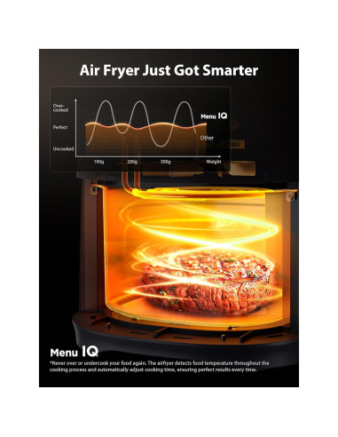 Freidora de Aire Toshiba 5.5QT Heat-Q, 8 Menús, 1500W