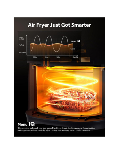 Freidora de Aire Toshiba 5.5QT Heat-Q, 8 Menús, 1500W