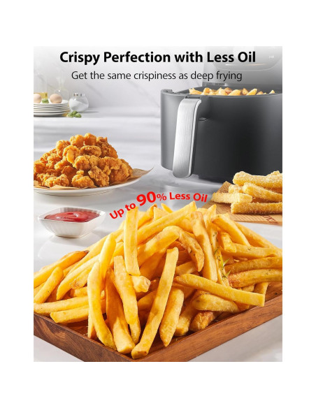 Freidora de Aire Toshiba 5.5QT Heat-Q, 8 Menús, 1500W