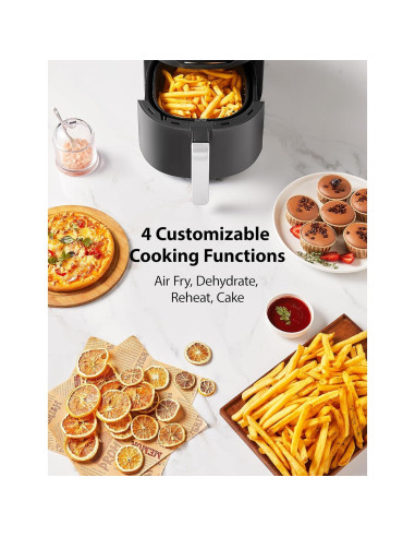 Freidora de Aire Toshiba 5.5QT Heat-Q, 8 Menús, 1500W