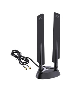 Antena Magnética WiFi 6E QFly RP-SMA 2.4GHz/5GHz/6GHz 5dBi