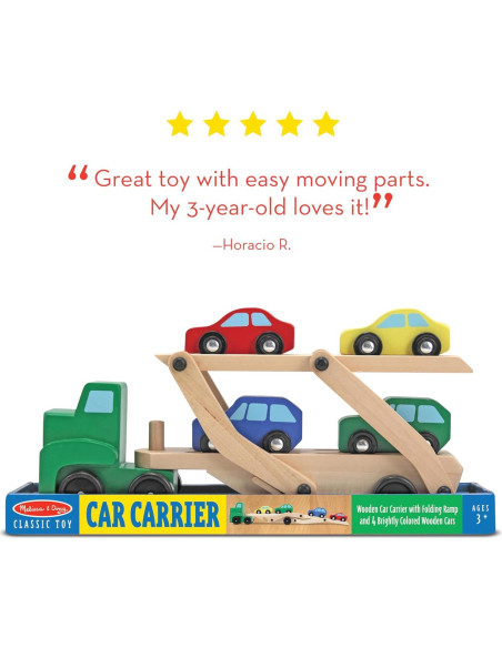 Camión Transportador de Autos Melissa & Doug 35.4x18.5 cm