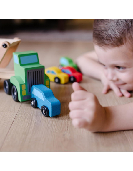Camión Transportador de Autos Melissa & Doug 35.4x18.5 cm