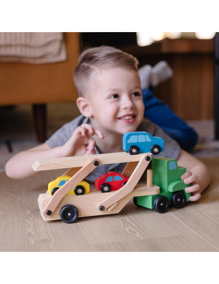 Camión Transportador de Autos Melissa & Doug 35.4x18.5 cm