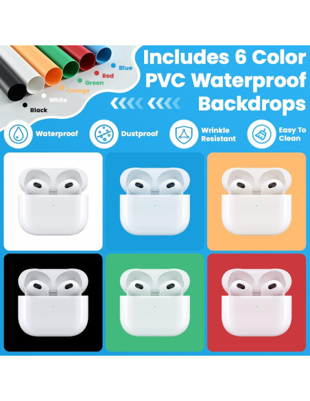 Caja de Luz Fotográfica Heimekite 40x40 cm 120 LED 6 Fondos