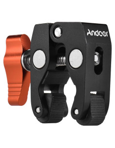 Abrazadera Super Andoer para Trípode 2kg 1/4 y 3/8 Pulgadas