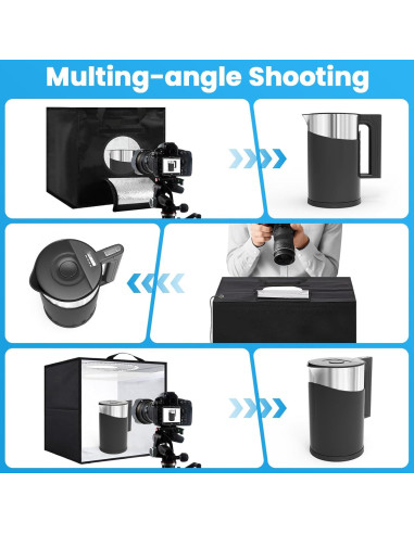 Caja de Luz Fotográfica Heimekite 40x40 cm 120 LED 6 Fondos