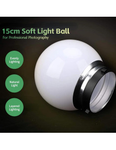 Bola de Luz Suave 15cm Yoidesu para Fotografía Profesional 2