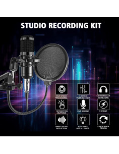 Paquete de Podcast Profesional ALSO GO BM-800 con Mezclador V10XPRO 2