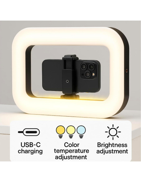 Anillo de Luz LED Inalámbrico ZanaTech Z5 con Batería 8000mAh