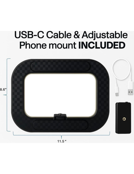 Anillo de Luz LED Inalámbrico ZanaTech Z5 con Batería 8000mAh