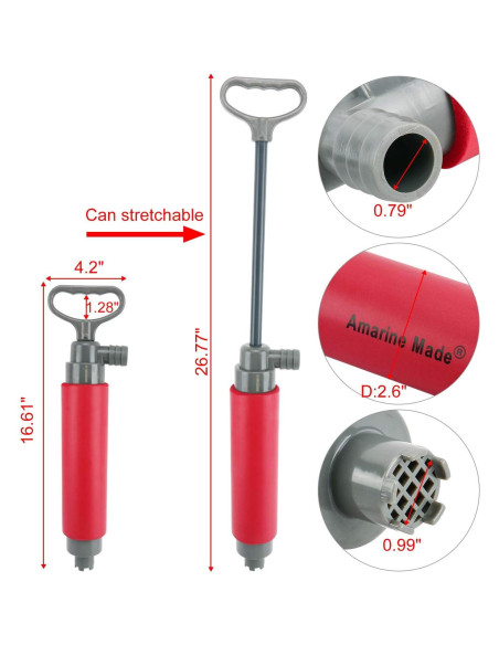 Bomba de Achique Manual Amarine Made para Kayak 0.42 kg