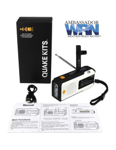 Radio de Emergencia 4-en-1 NOAA Guardian QKLCFR - Linterna y Cargador 2