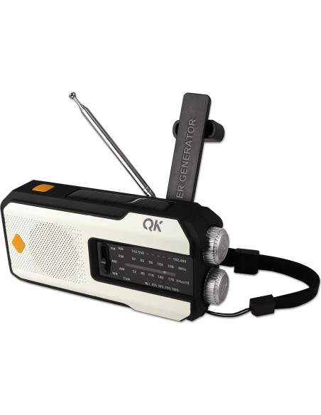 Radio de Emergencia 4-en-1 NOAA Guardian QKLCFR - Linterna y Cargador