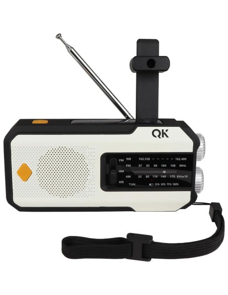 Radio de Emergencia 4-en-1 NOAA Guardian QKLCFR - Linterna y Cargador