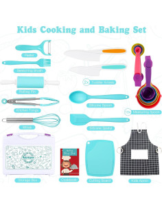 Set de Cocina para Niños Suhctuptx - Herramientas Seguras y Libro 2