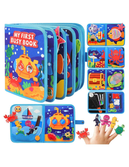 Busy Book Montessori HYSZXUS 20 en 1 para Niños 3-12 Años