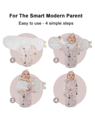 Saco de Sueño HOUSBAY 100% Algodón Mediano Grande 3-6 Meses