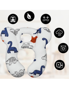 Almohada de Viaje para Bebés Reflyaway - Algodón Suave 28x26cm 2